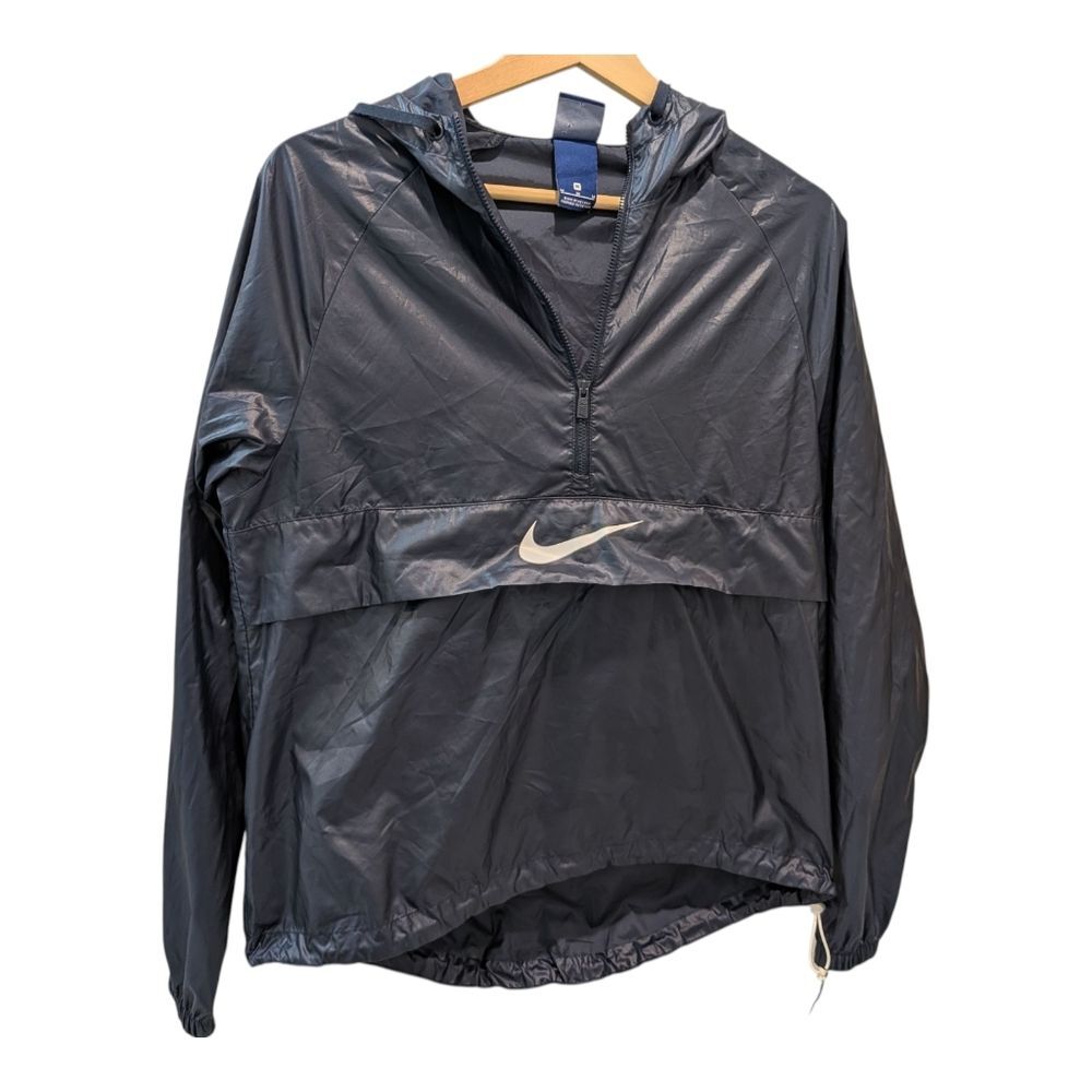 Nike Half Zip Packable Navy Windbreaker Pullover Jacket Streetwear Spring Hiking